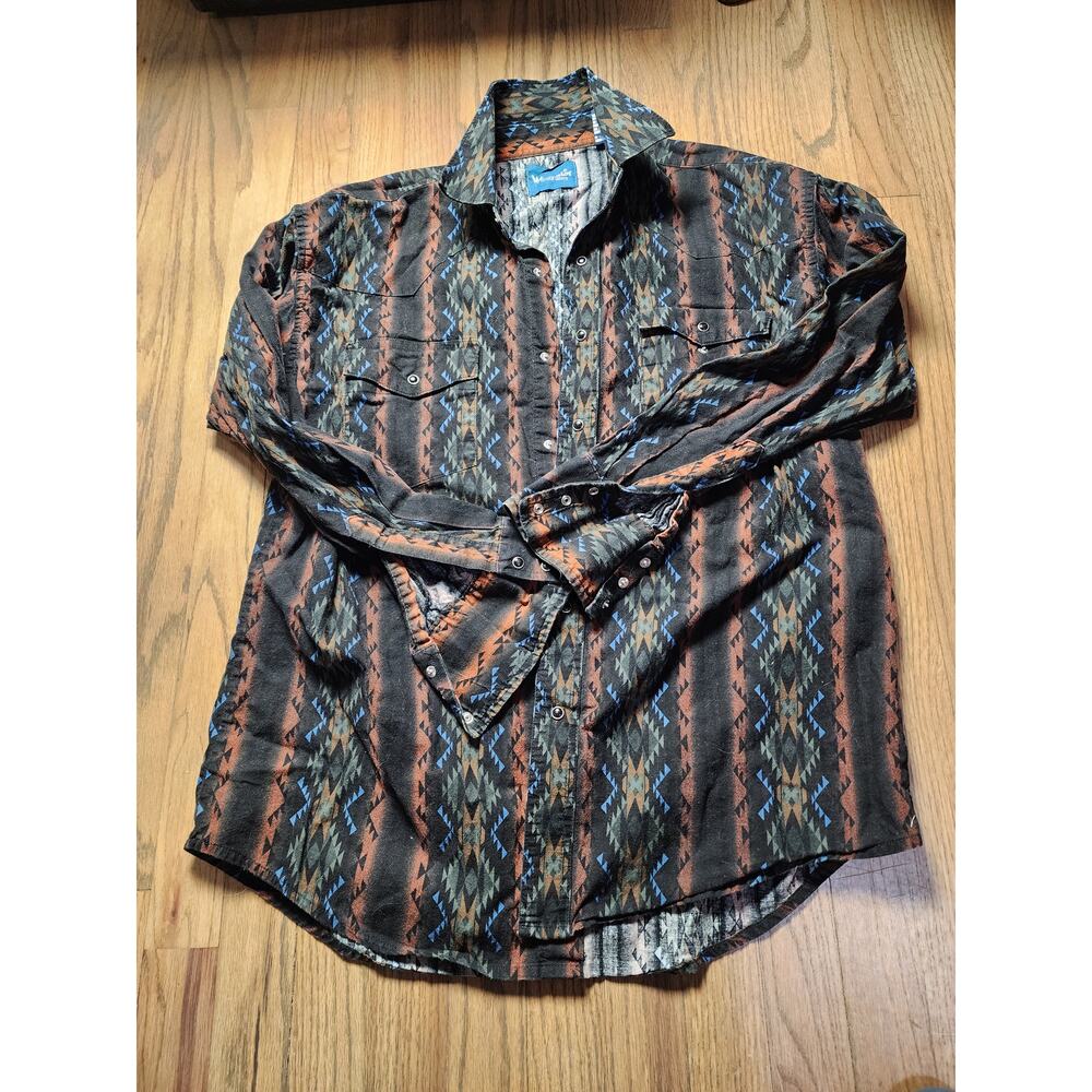 Wrangler Men's Vintage Brushpopper Western Snap Workshirt